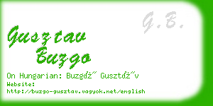 gusztav buzgo business card